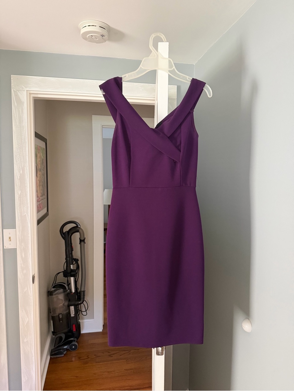 Windsor Deep Purple Cross-Front Sheath Dress